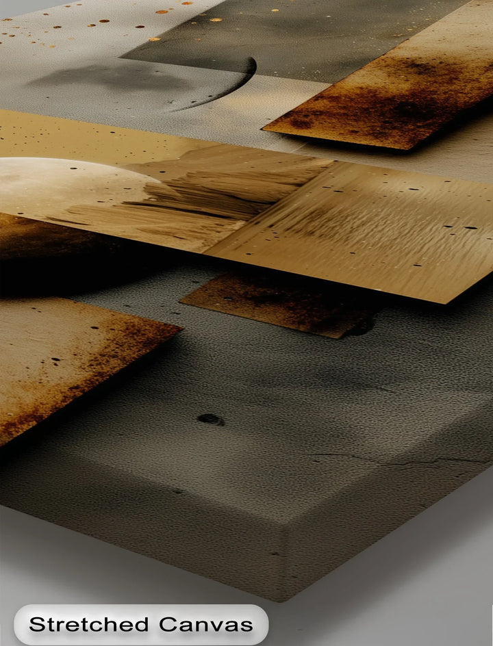 Lunar Relic – Celestial Desert Dreamscape Abstract Canvas Print - MyPhotoStation