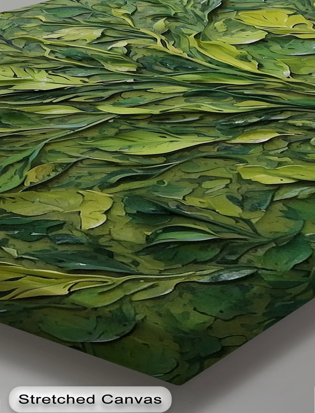 Verdant Bloom – Lush Textured Leaf Abstract Canvas Print - MyPhotoStation