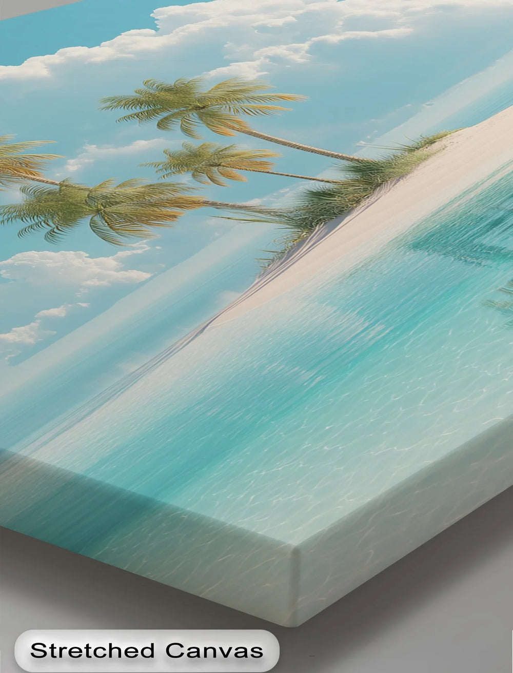 Tropical Island Paradise – Minimalist Palm Beach Canvas Print - MyPhotoStation