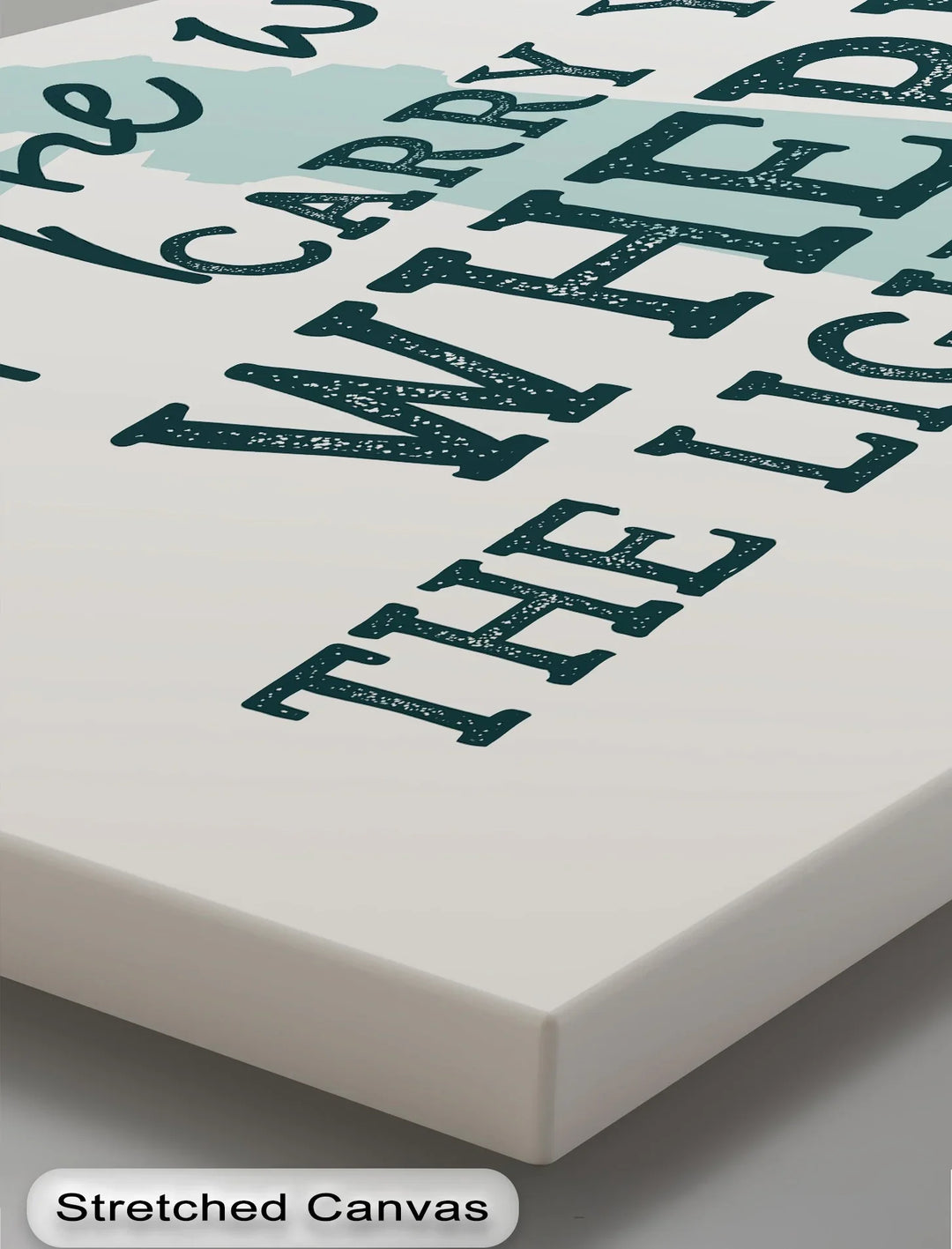 Meaningful nautical phrase art with light and waves