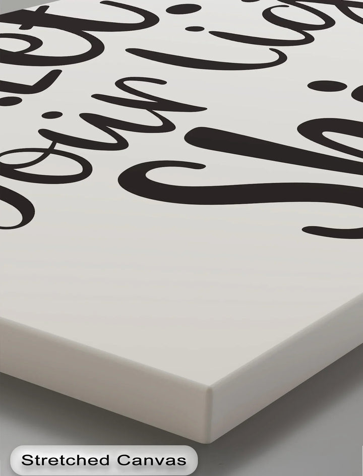 Let Your Light Shine – Uplifting Modern Script Canvas Print - MyPhotoStation