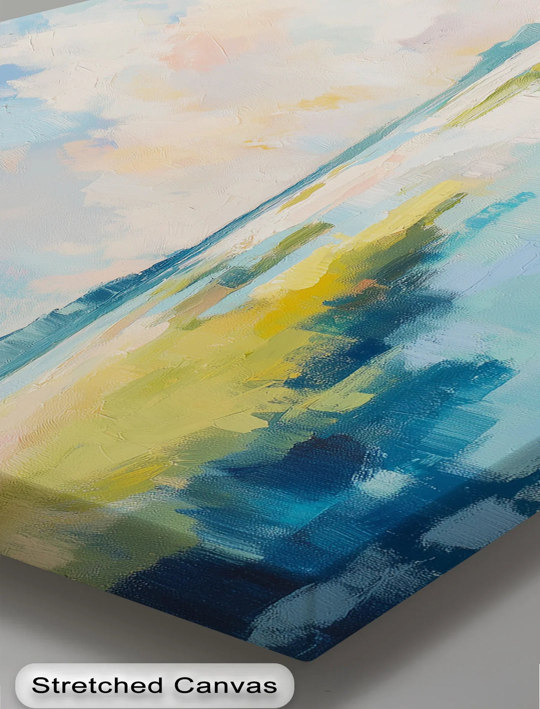 Sunlit Marsh Serenity – Impressionist Abstract Landscape Canvas Print - MyPhotoStation