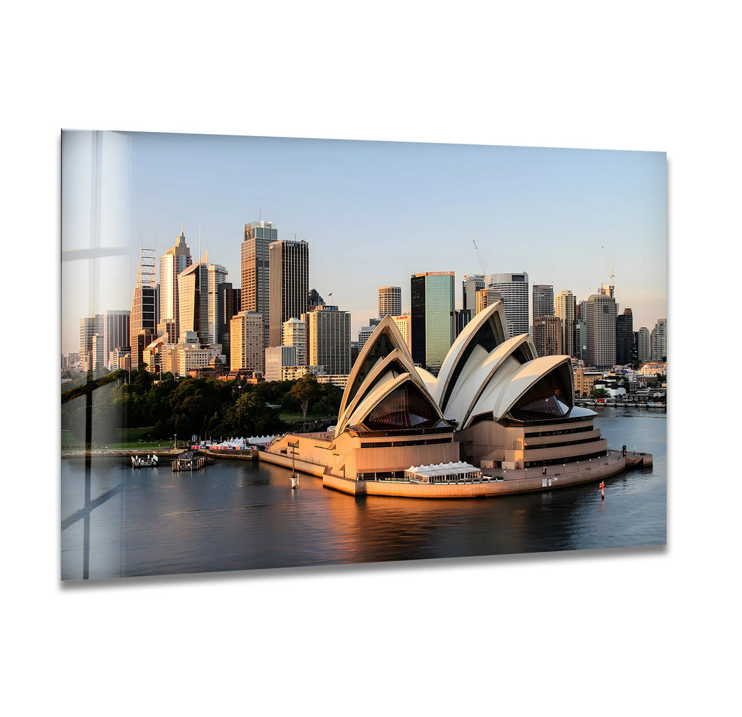 Sydney Opera House Glass Wall Art – Iconic Landmark View of Australia's Famous Harbour - MyPhotoStation