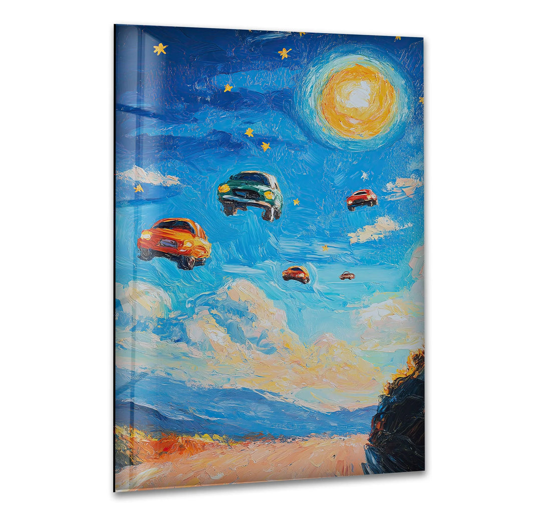 Under The Dome Cars Are Flying Glass Wall Art custom glass photo prints, large glass prints