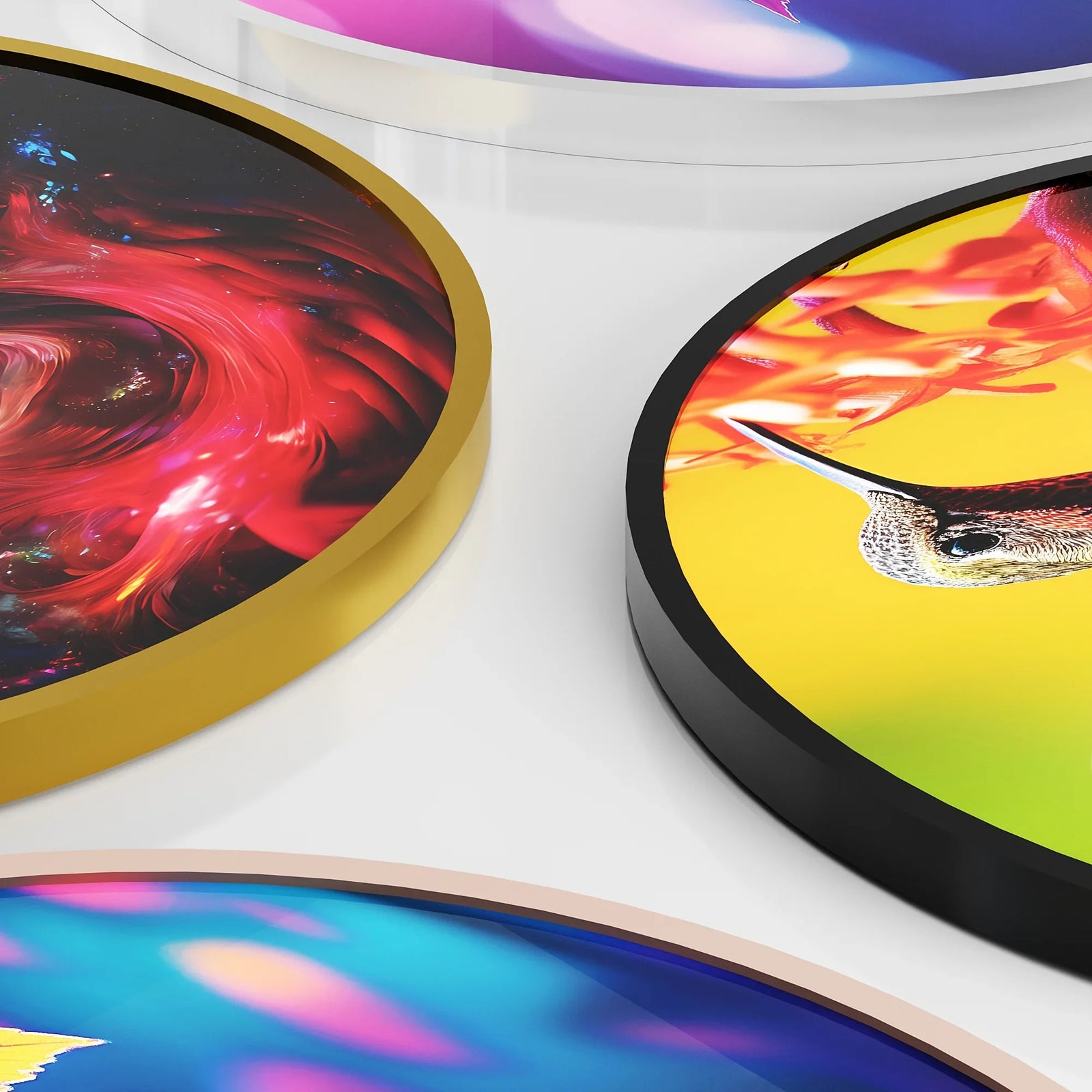 Framed Custom Round Glass Wall Art - MyPhotoStation