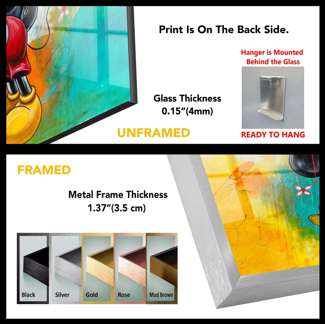 You & Me – Romantic Pop Art Glass Wall Art