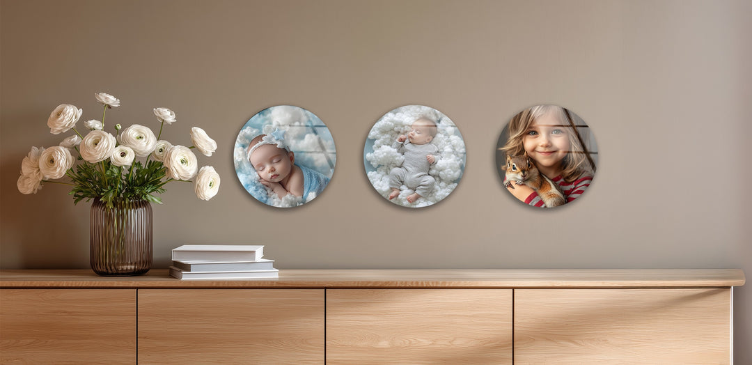 Little Wonders – Kids & Baby Custom Round Glass Wall Art