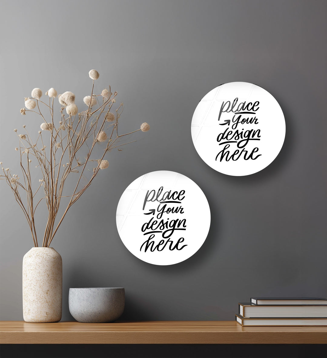 Custom Photo Round Glass Wall Art Set – Personalized Elegance