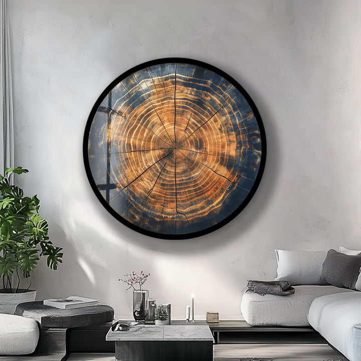 Brown and amber glass wall decoration