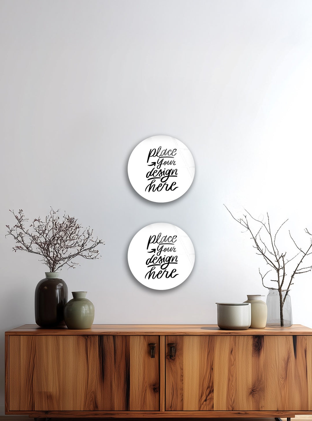 Custom Photo Round Glass Wall Art Set – Personalized Elegance