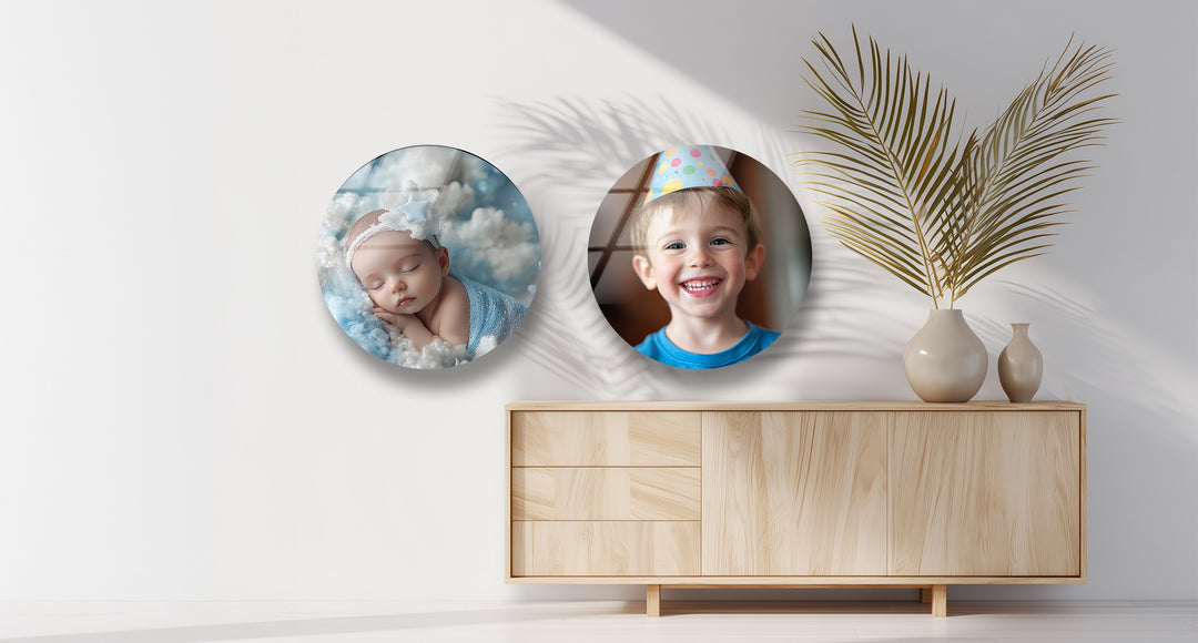 Little Wonders – Kids & Baby Custom Round Glass Wall Art
