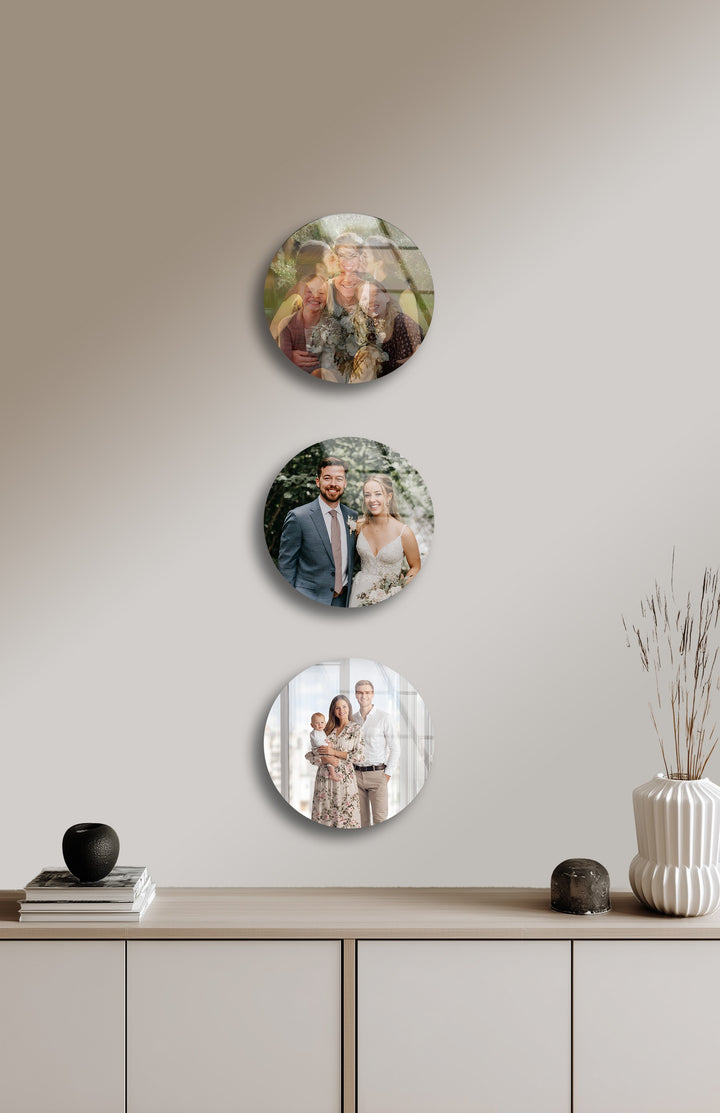 Elegant wedding photo printed on tempered glass