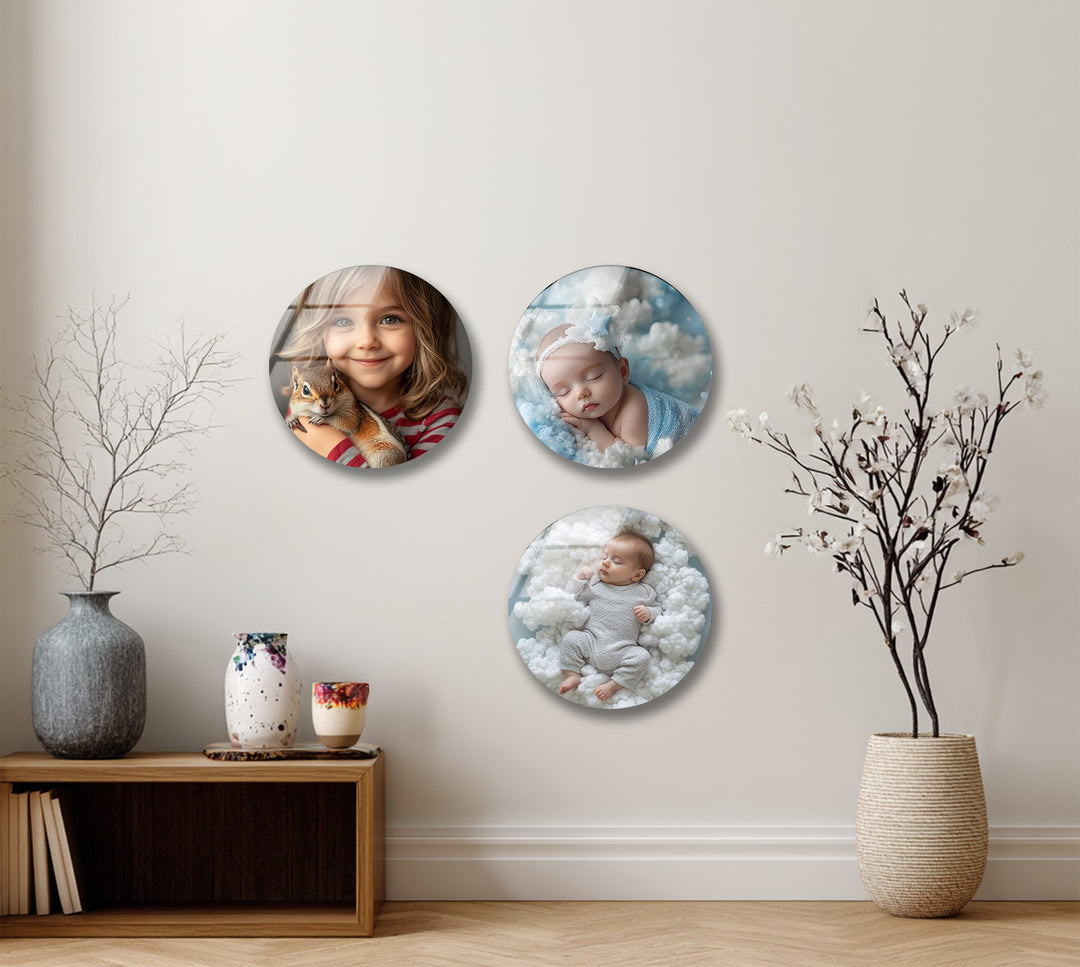 Little Wonders – Kids & Baby Custom Round Glass Wall Art