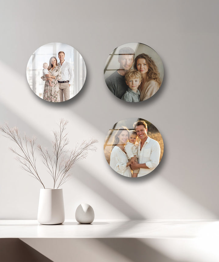 Modern family photo wall art collection