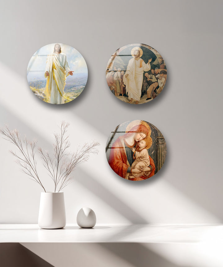 Modern Christian wall art with Jesus Christ image