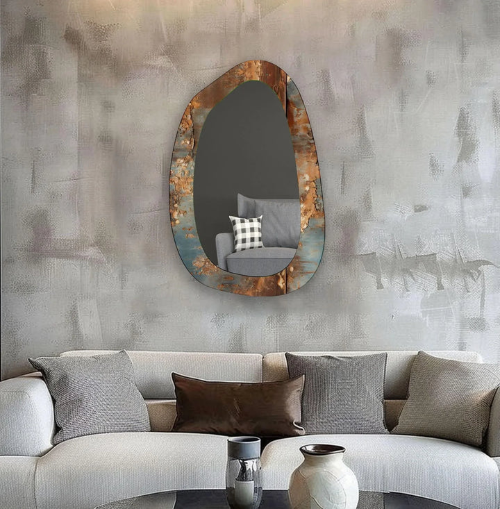 Abstract Decorative Enterway Glass Wall Mirror - MyPhotoStation