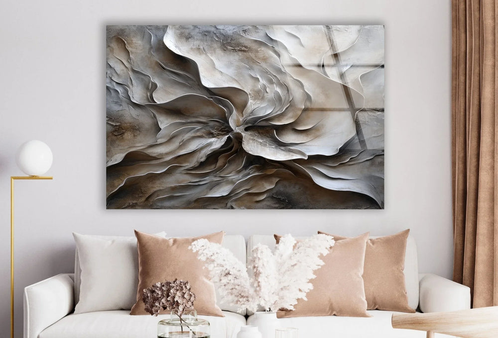 Abstract Embossed Painting Glass Wall Art glass pictures for Wall, glass prints wall art