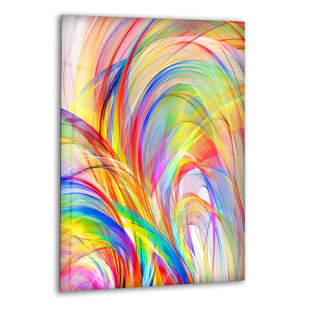 Abstract Fractal Soft Colors Glass Wall Art - MyPhotoStation