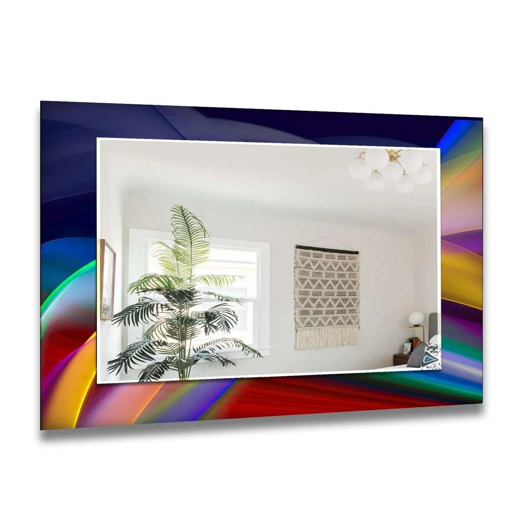 Abstract Lines Design Wall Mirror Small Wall Mirror