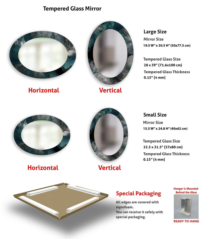 Abstract Oval Wall Mirror - MyPhotoStation