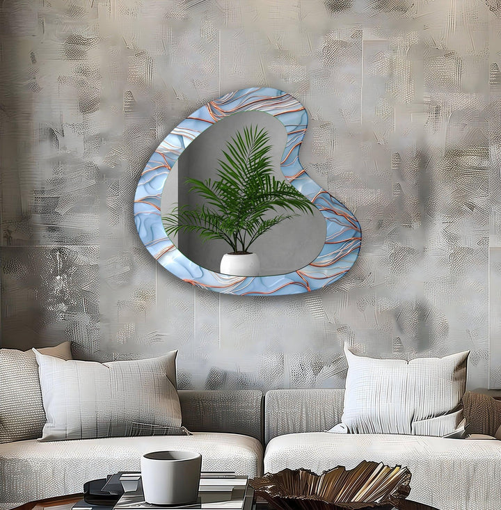 Mirror wall decor combining artistic elements with practical functionality for a unique touch