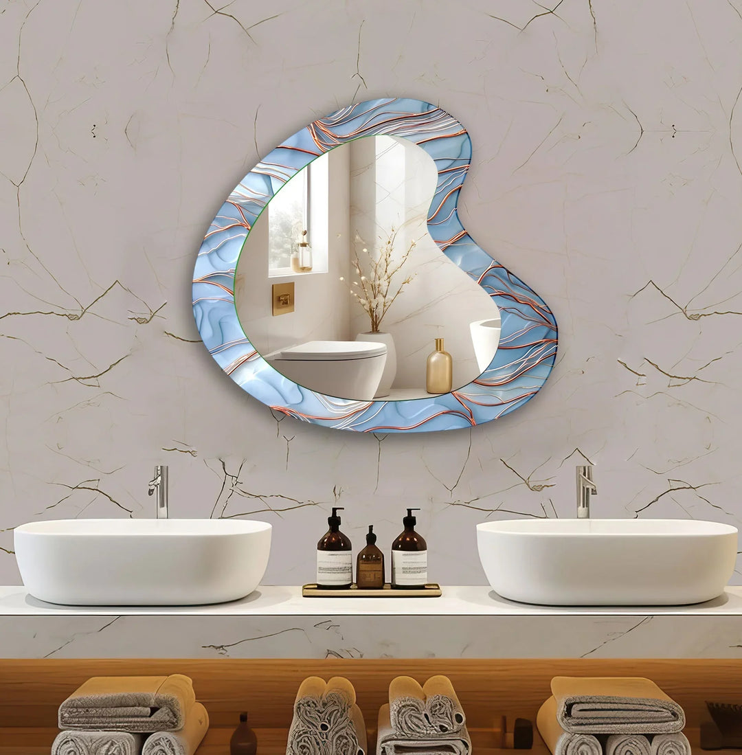 Wall mirrors with sleek frames and reflective surfaces for a modern and minimalistic look