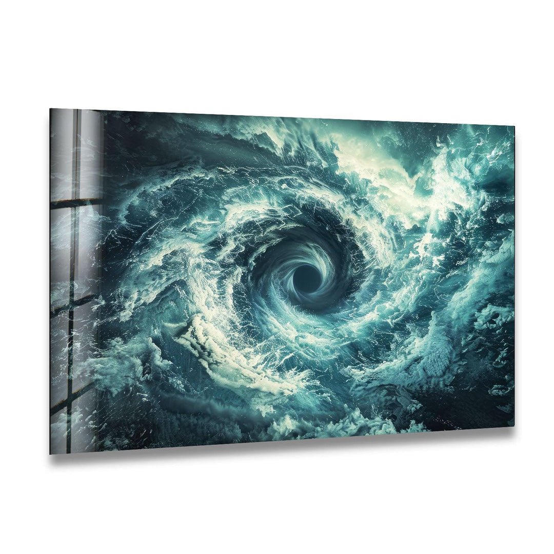 Whirling Tornado With Stormy Sky Glass Wall Art - MyPhotoStation