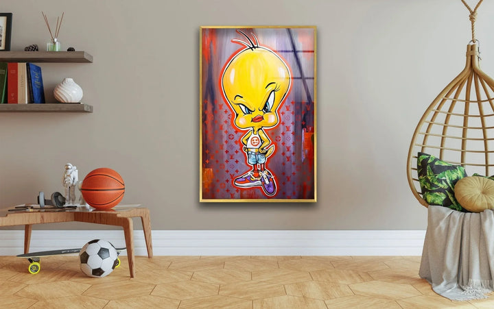 Angry Chick Glass Wall Art large glass photo prints, glass wall photos