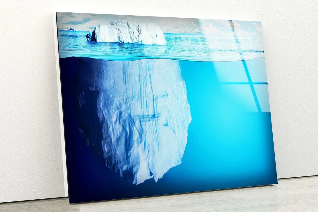 Antarctic Sea Iceberg Glass Wall Art custom glass photo prints, large glass prints