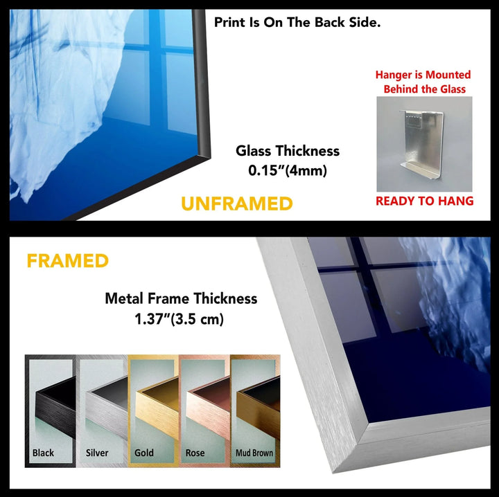 Antarctic Sea Iceberg Glass Wall Art - MyPhotoStation