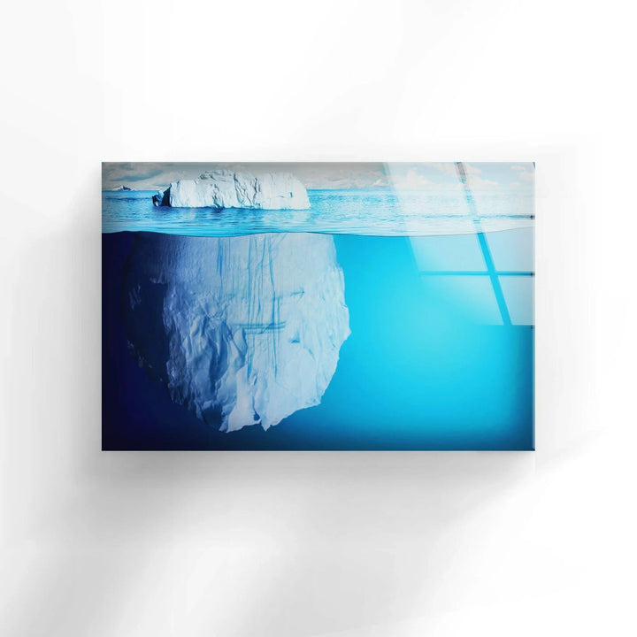 Antarctic Sea Iceberg Glass Wall Art large glass photo prints, glass wall photos
