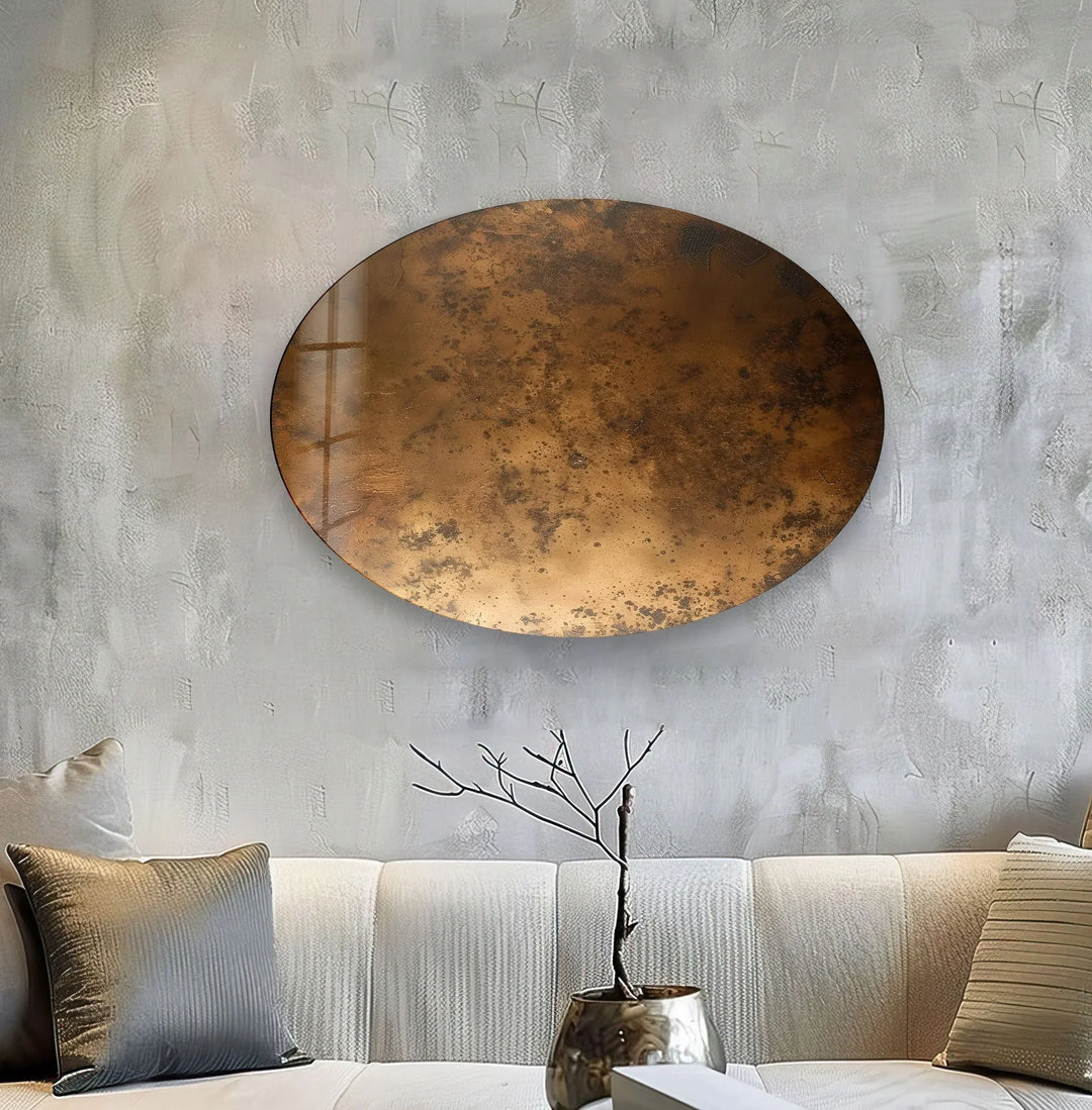 Asymmetric Oval Bronze Abstract Glass Wall Art art glass wall art, glass wall art pictures