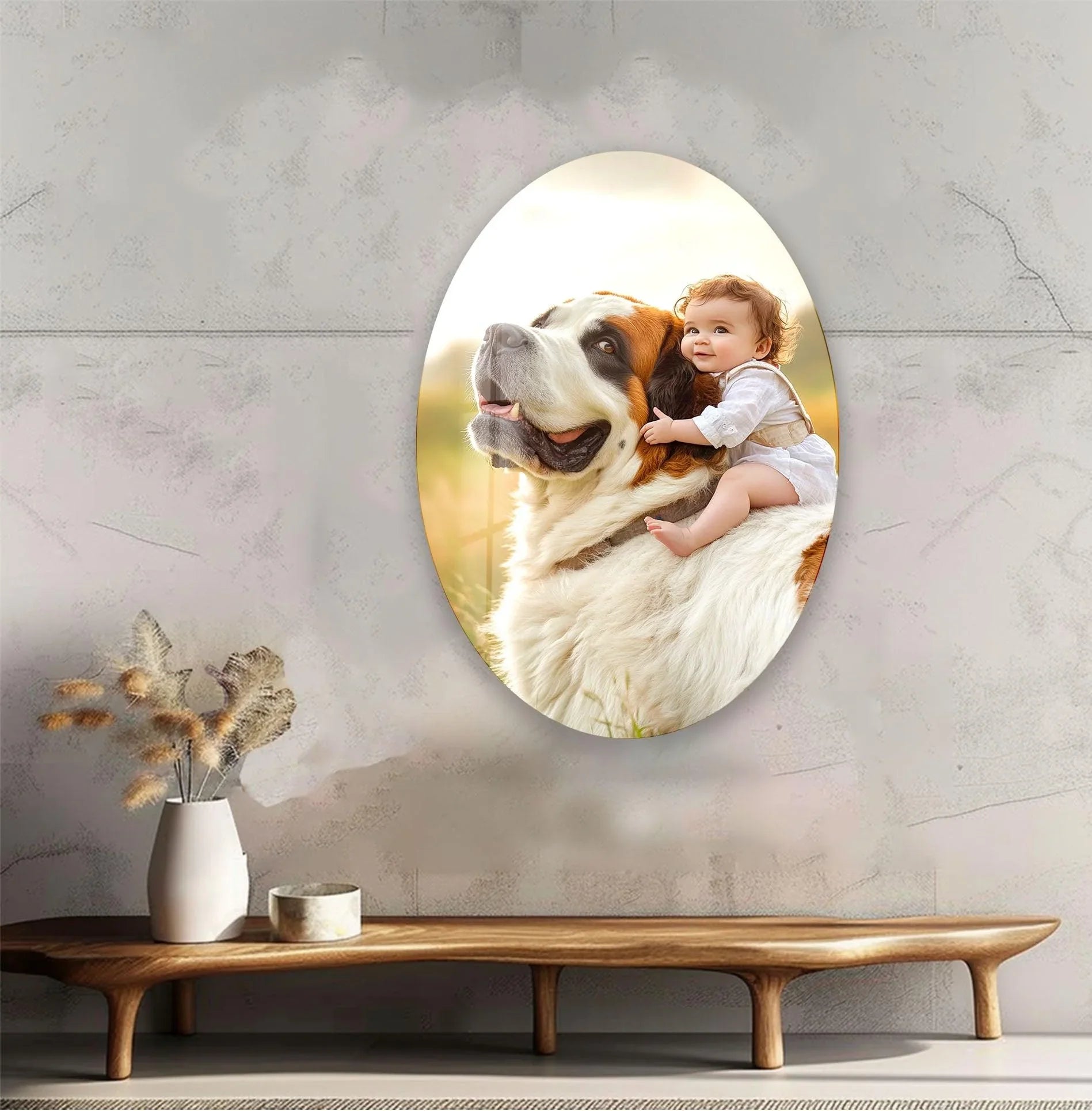 Custom Classic Oval Glass Wall Art - MyPhotoStation