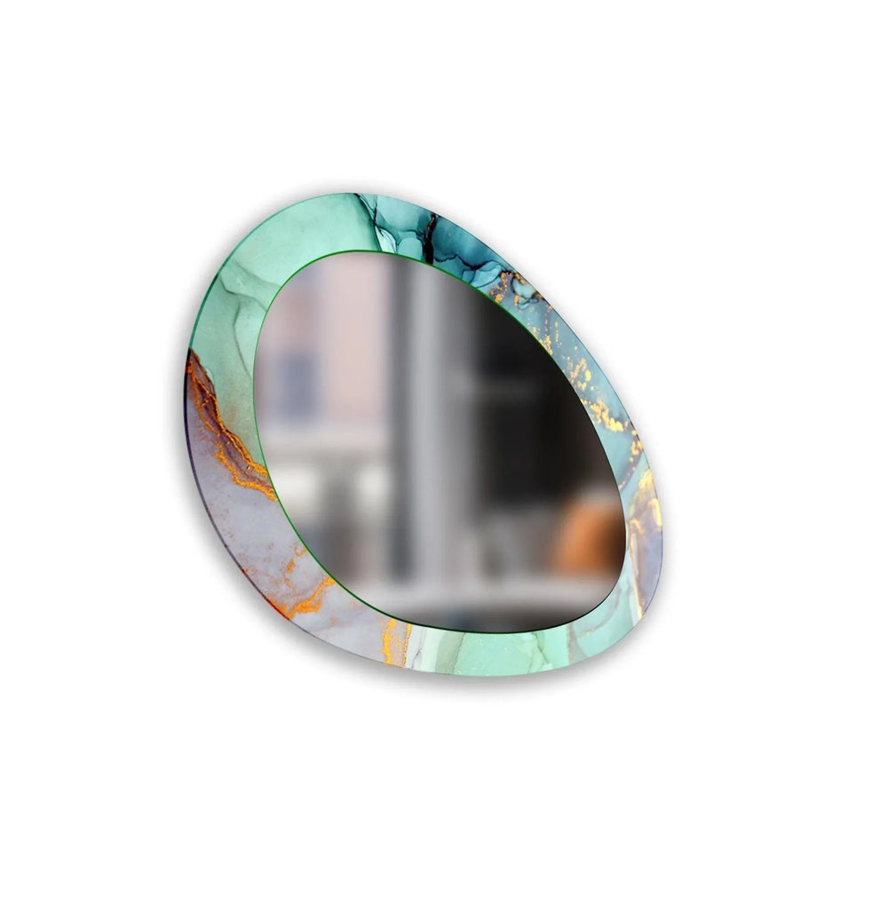 Asymmetric Oval Living Room Wall Mirror - MyPhotoStation