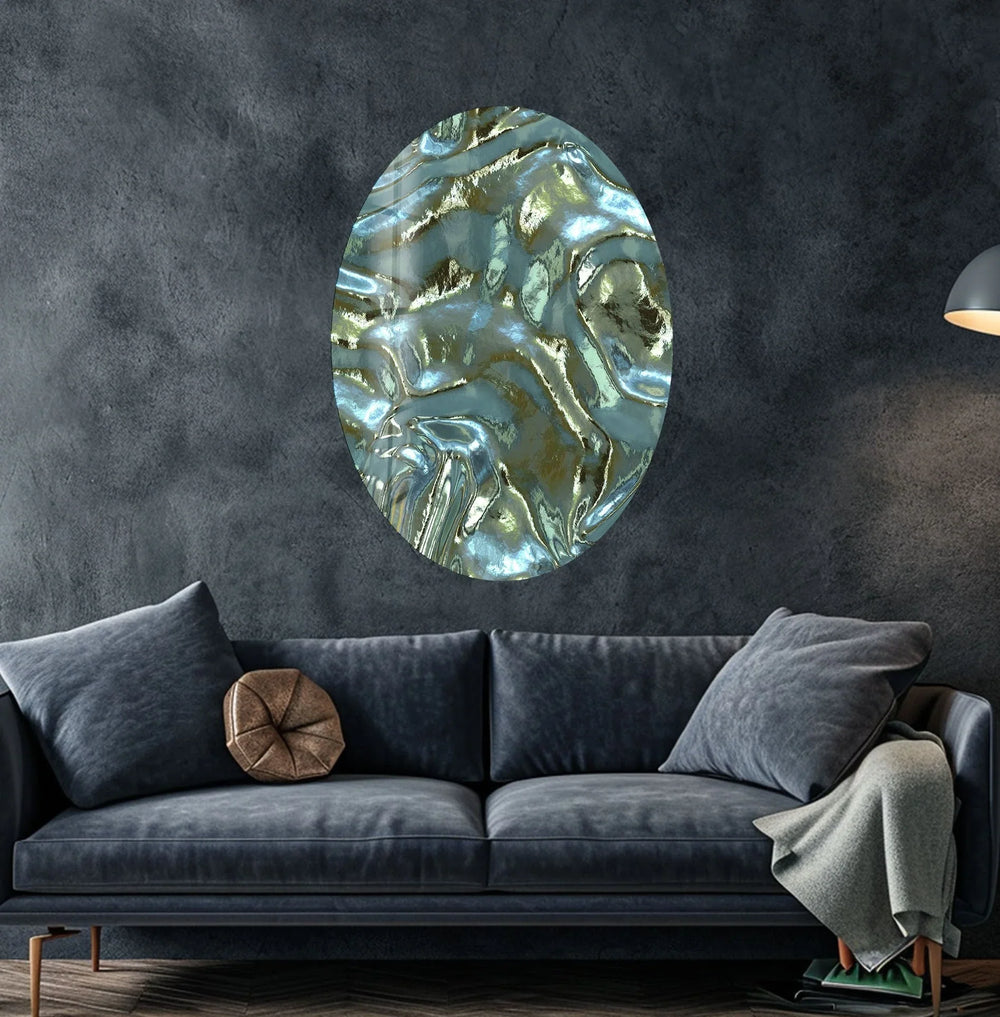 Asymmetric Oval Shiny Glass Wall Art art glass wall art, glass wall art pictures