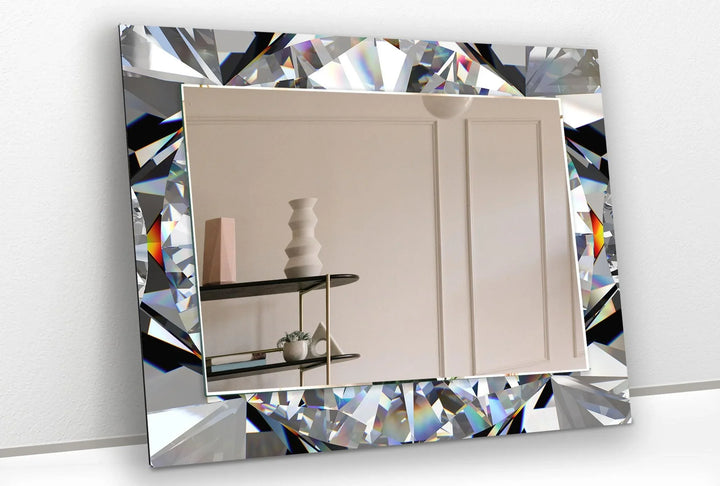Diamond Effect Round Wall Mirror Round Wall Mirror
