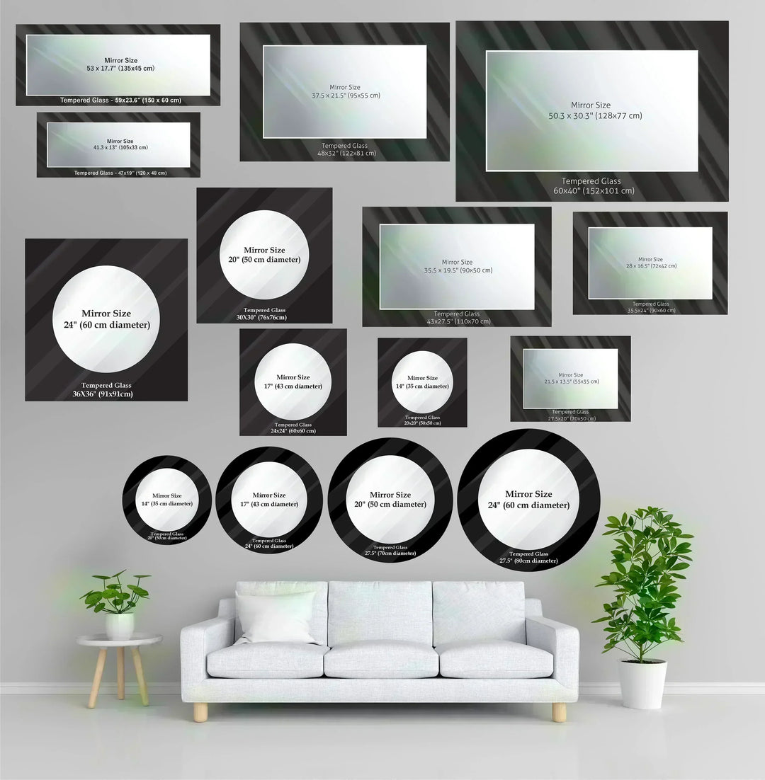 Golden Details White Marble Wall Mirror - MyPhotoStation