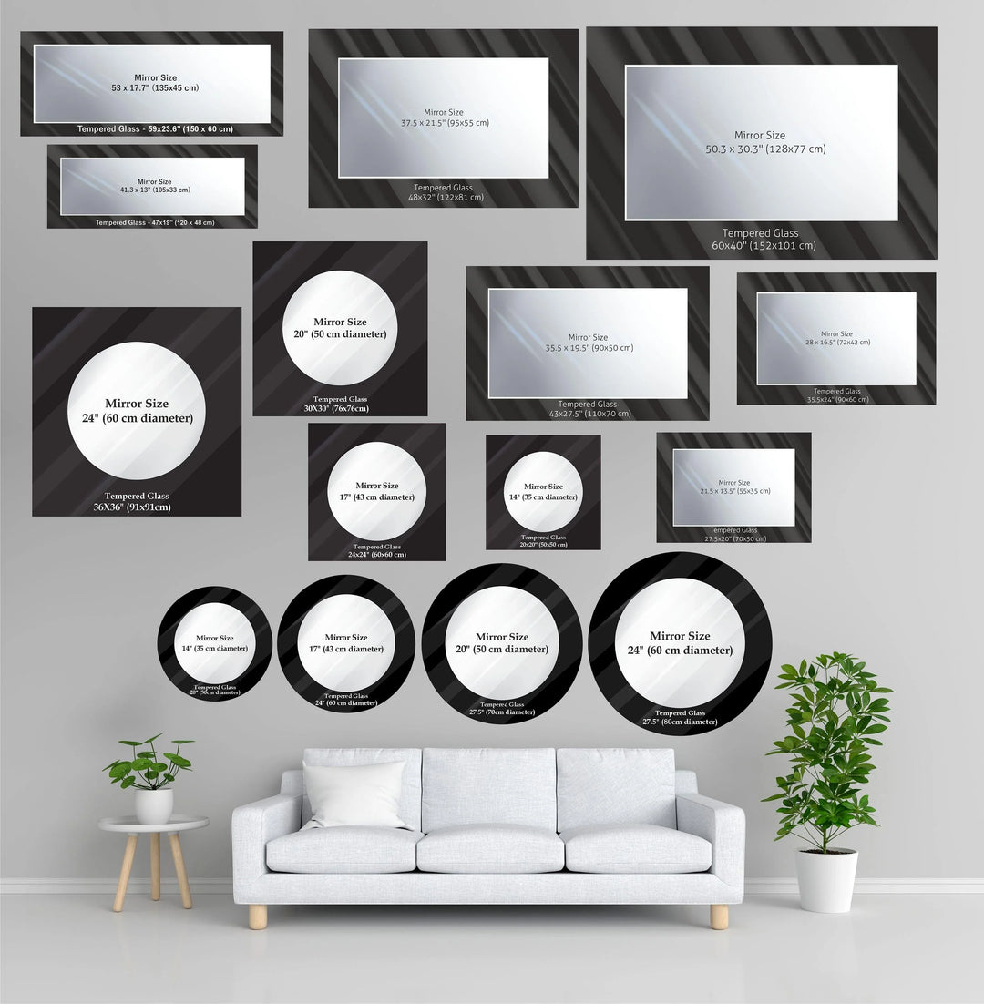 Caramel Color Lines Abstract Wall Mirror - MyPhotoStation