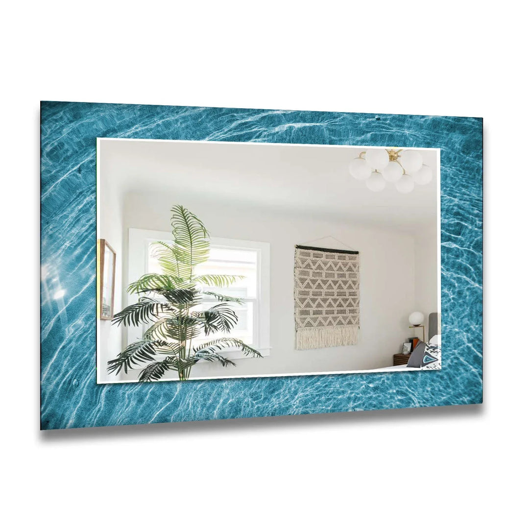 Ocean Wave Wall Mirror white framed mirror