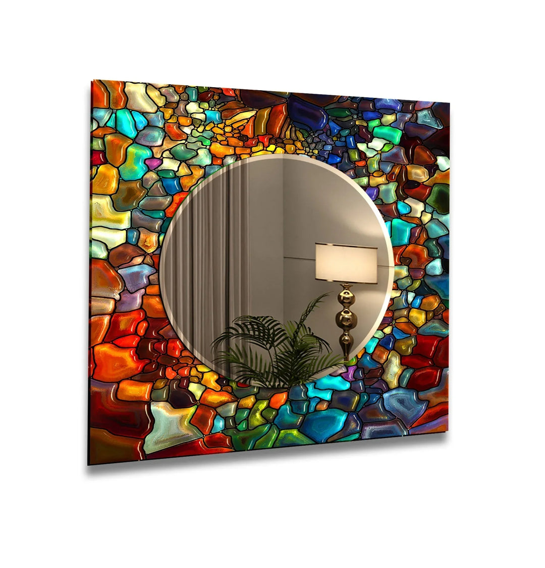 Stained Colorful Wall Mirrors Modern Wall Mirror