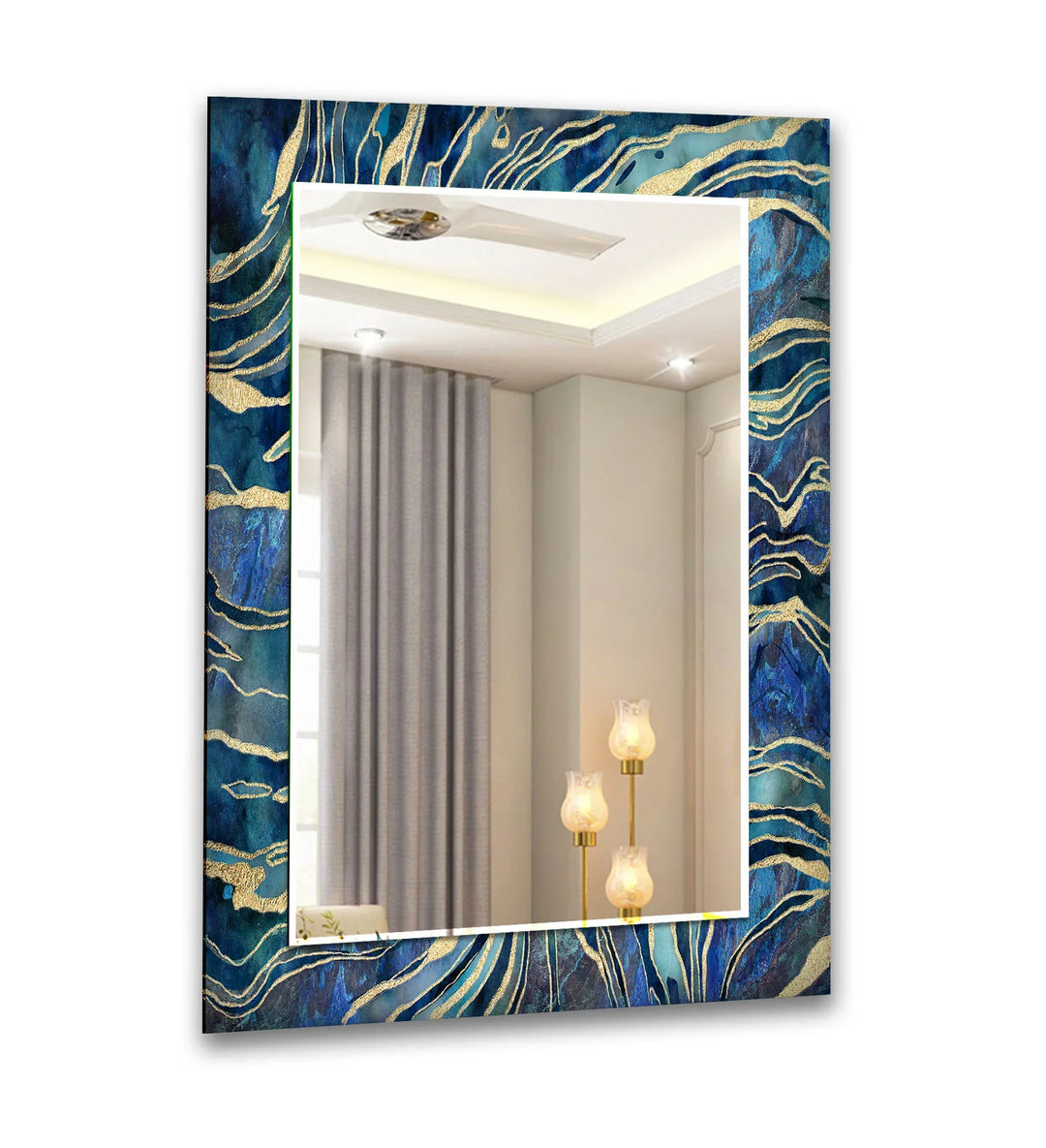 Dark Blue Modern Mirror - MyPhotoStation