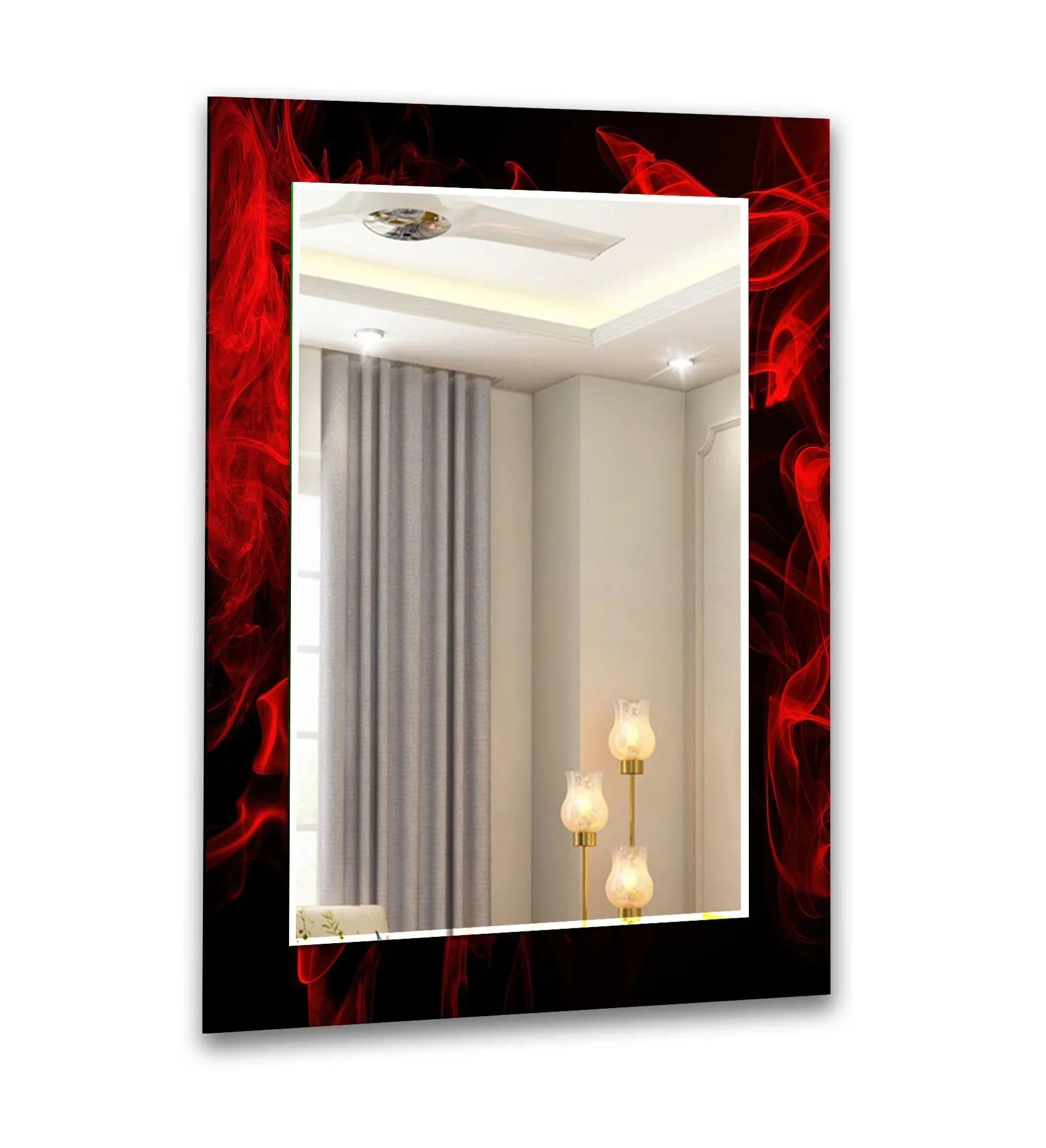 Black and Red Smokey Wall Mirror gold floor mirror