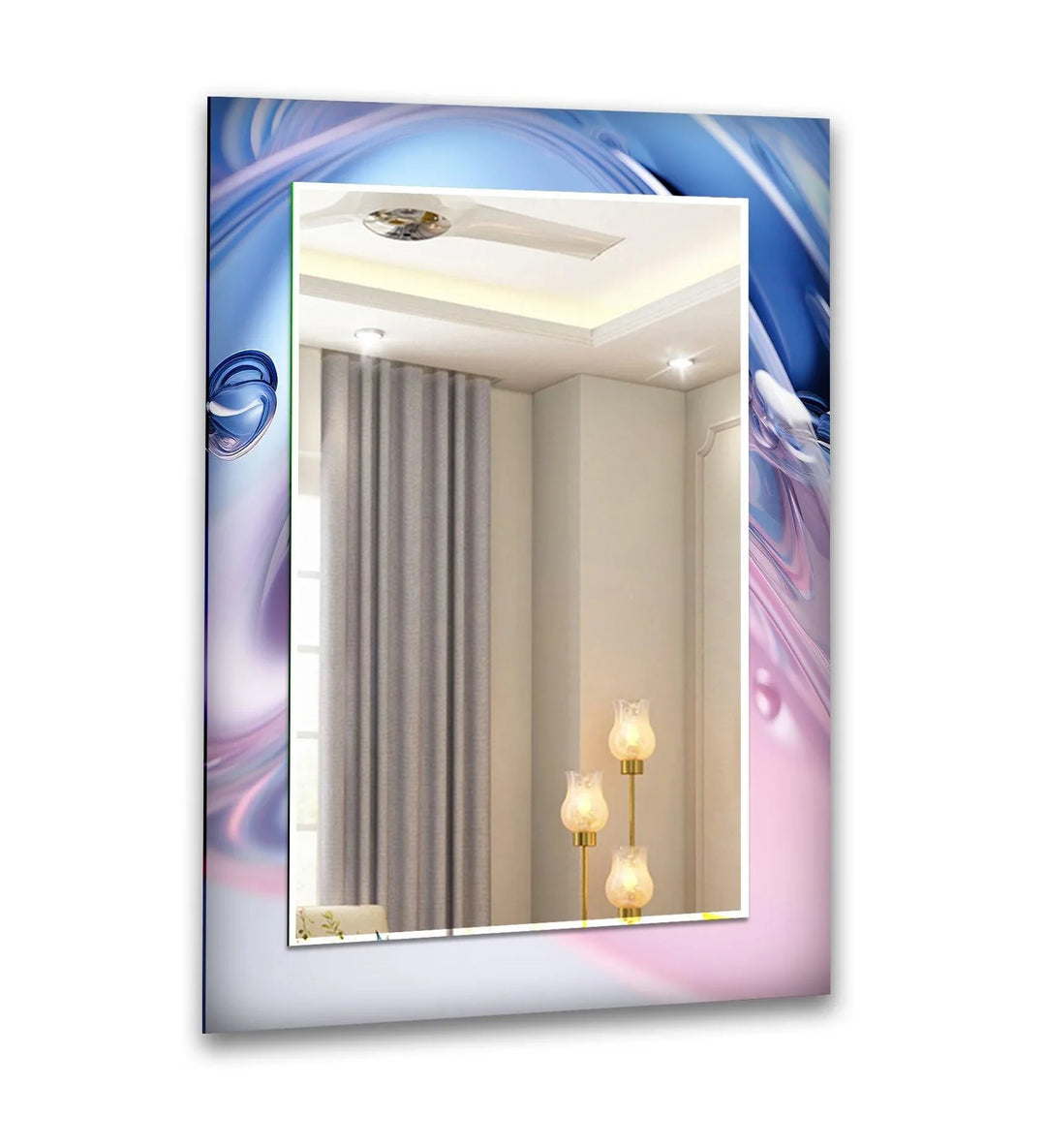 Vivid Purple & Blue Wall Mirror backlit mirror