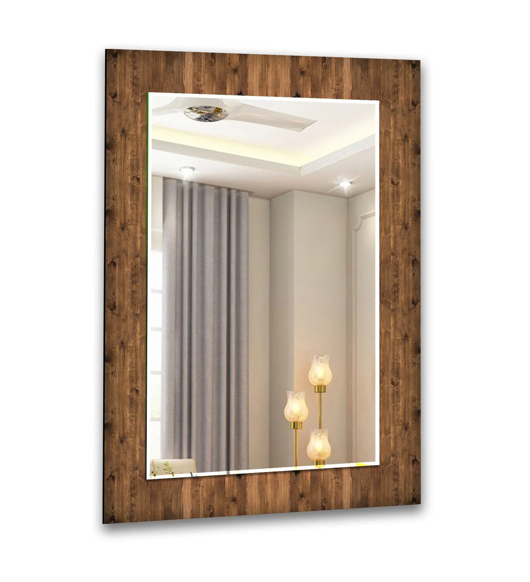 Brown Wood Pattern Wall Mirrors mirror art
