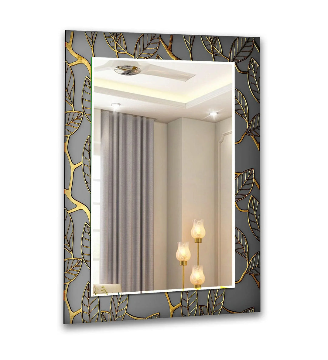 Gold Leaves Wall Mirror Huge Wall Mirror