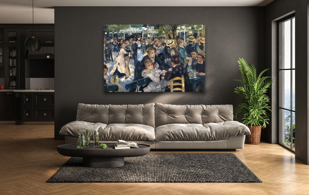 Bal du moulin de la Galette Pierre Auguste Renoir stained glass wall art, stained glass wall decor