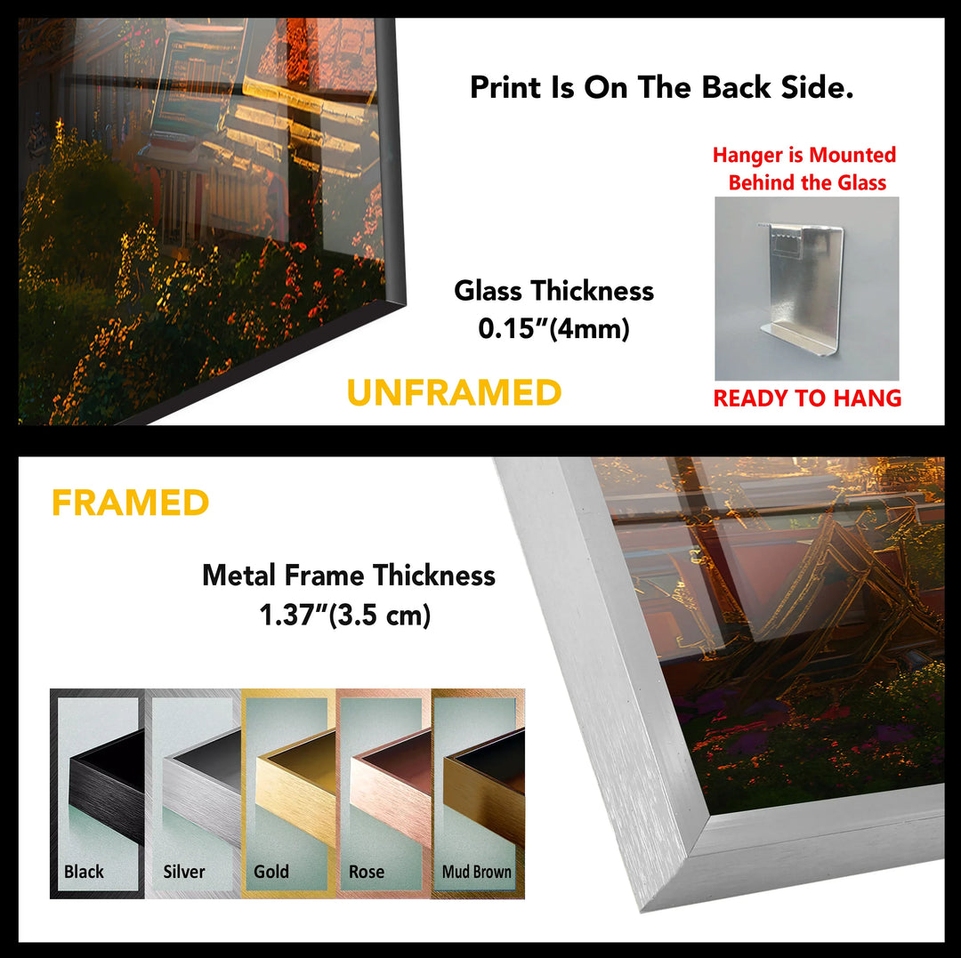 Vivid Bangkok View Glass Wall Art - MyPhotoStation