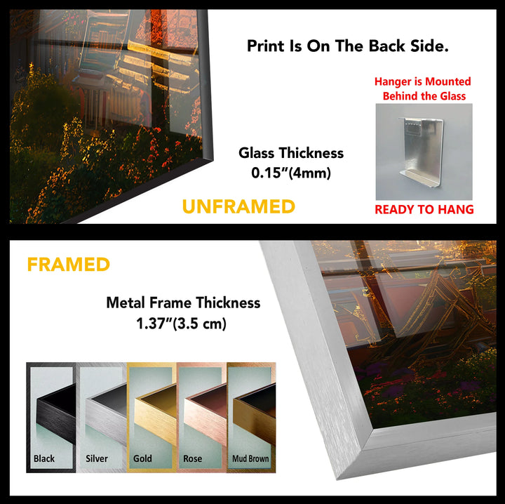 Vivid Bangkok View Glass Wall Art - MyPhotoStation