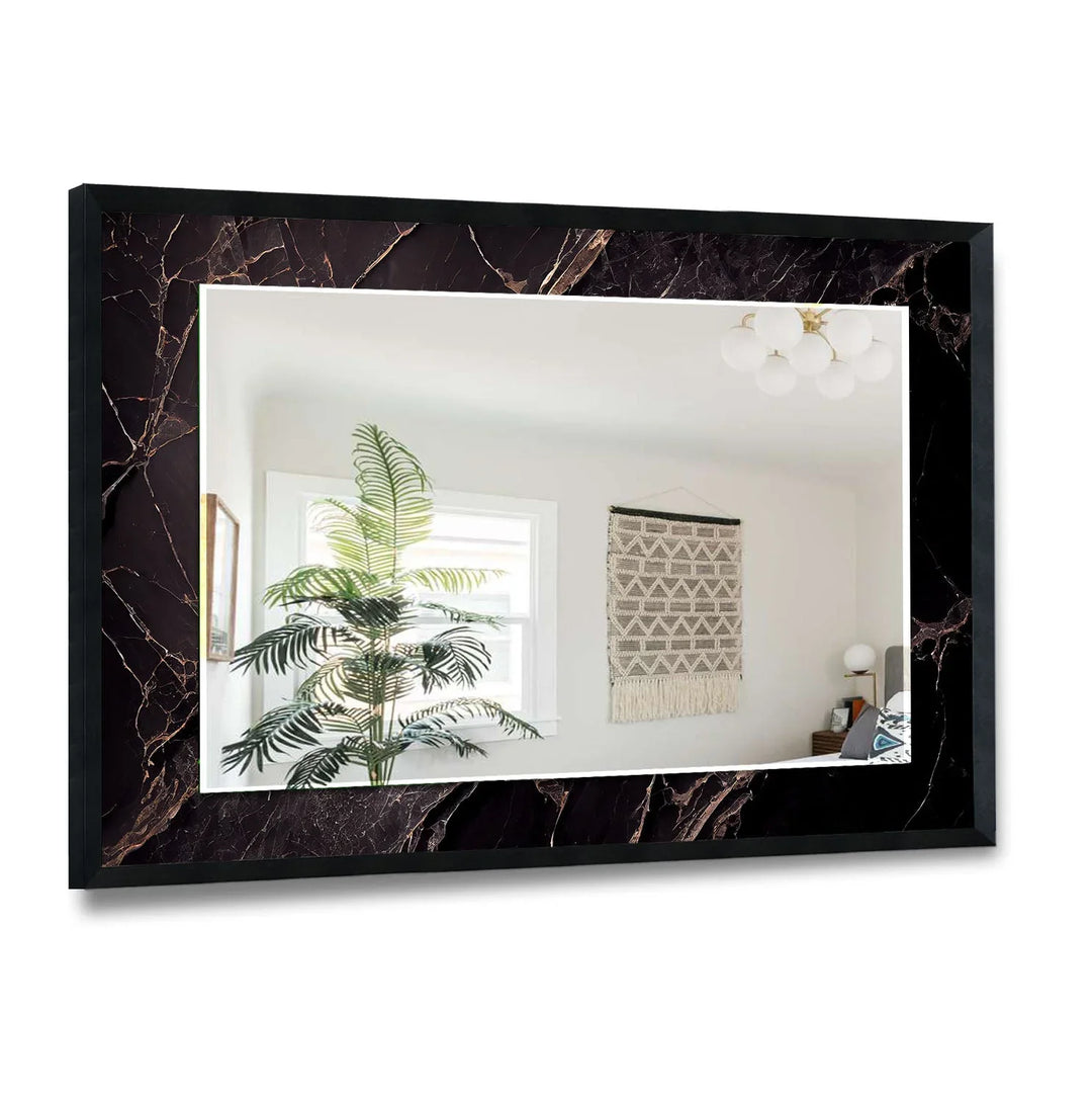 Brown Marble Wall Mirror Bathroom Mirrors