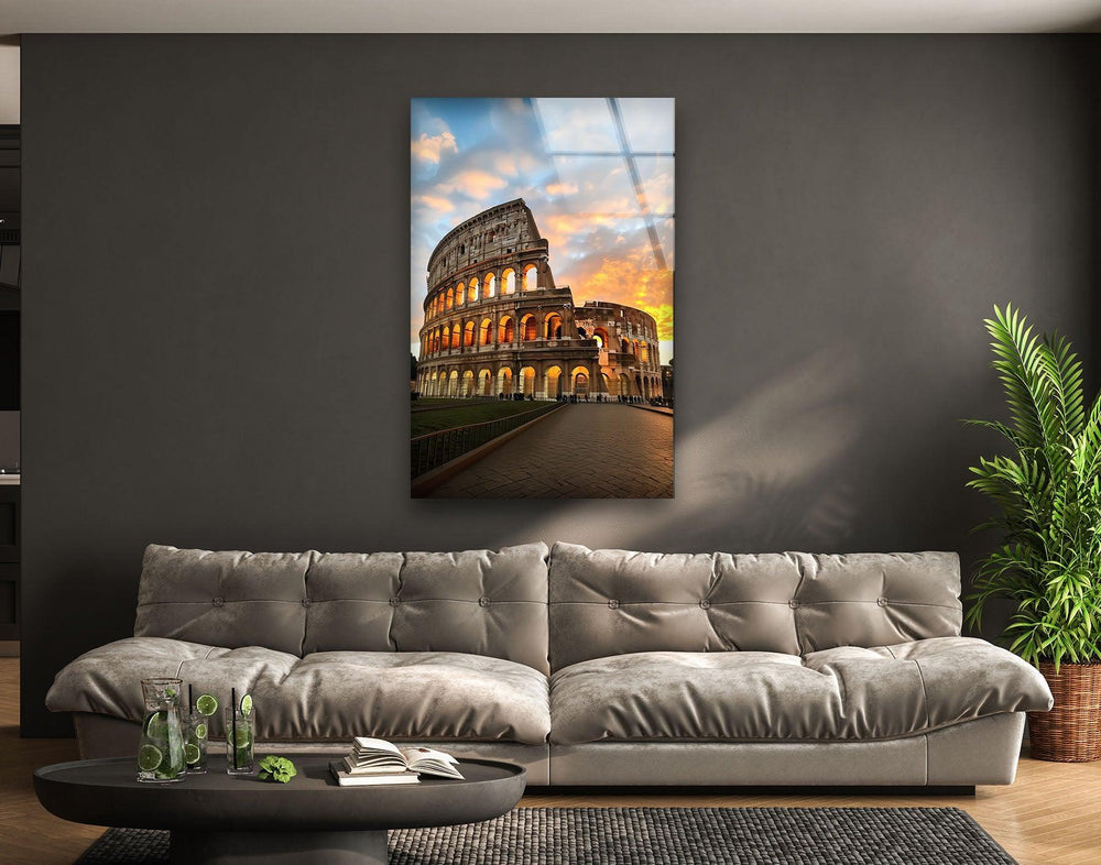 Colosseum Rome Glass Wall Art glass wall decor, glass wall art decor